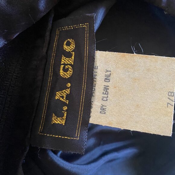 1980s Vintage LA GLO Gold Rhinestones and Formal Dress Cocktail 7/8 - Picture 4 of 4